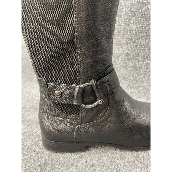 Alex Marie Black Leather Knee High Stretch Riding Boots Women's 6.5 - Picture 7 of 11